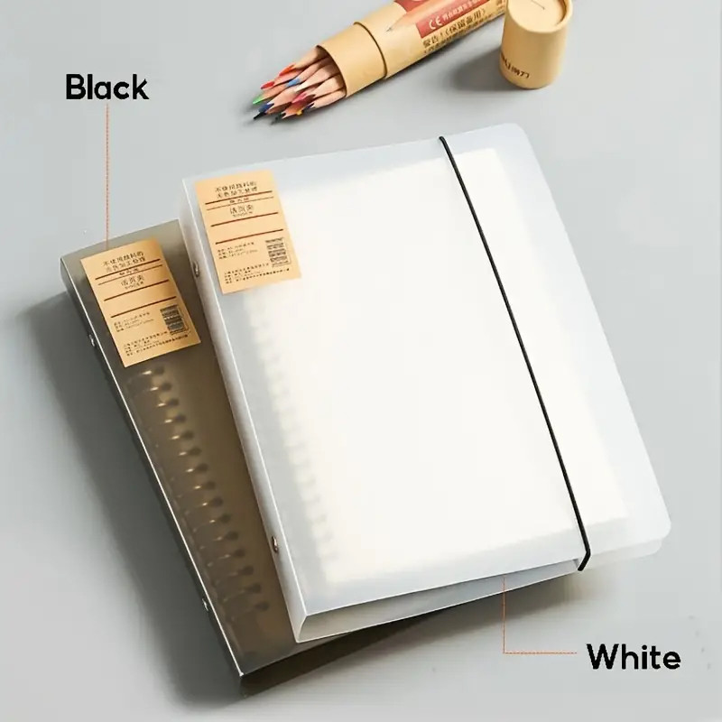 

A5/B5/A4 Binder Notebooks Loose Leaf Replaceable Inner Refill with Divider Metal Ring Journal for Student Office School Supplies