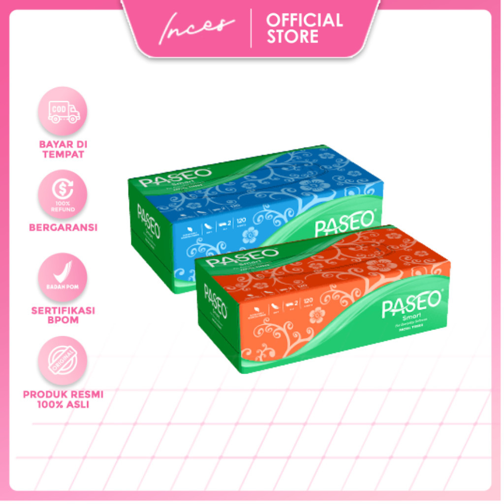 Tissue Paseo Smart Facial Box 120s