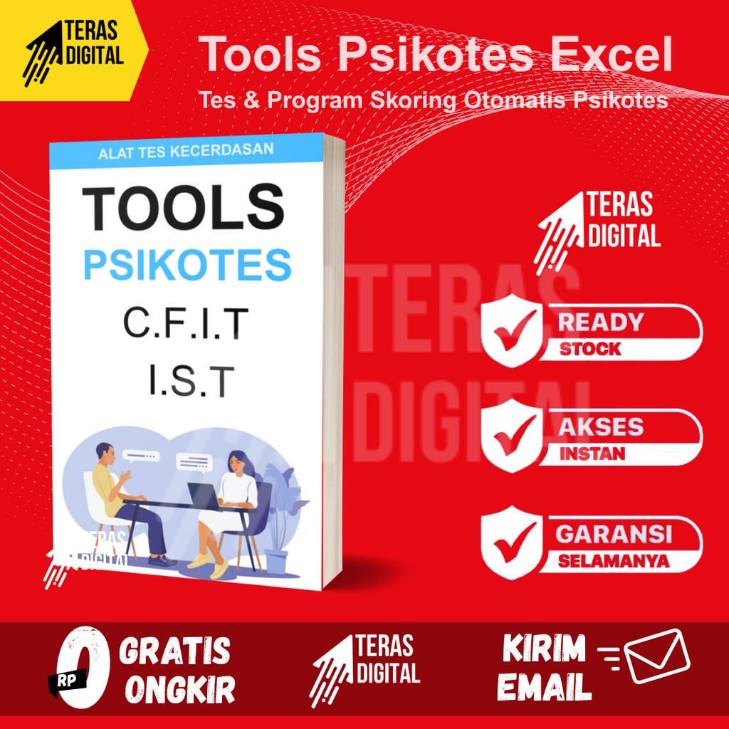 TOOLS PSIKOTES - Alat Tes Psikologi CFIT & IST -  Program Pengukur Kecerdasan IQ Test Kecerdasan