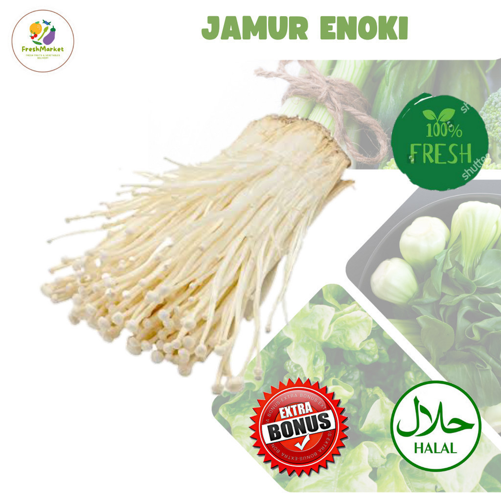 

Jamur Enoki Segar 100 Gram Sayurinstant