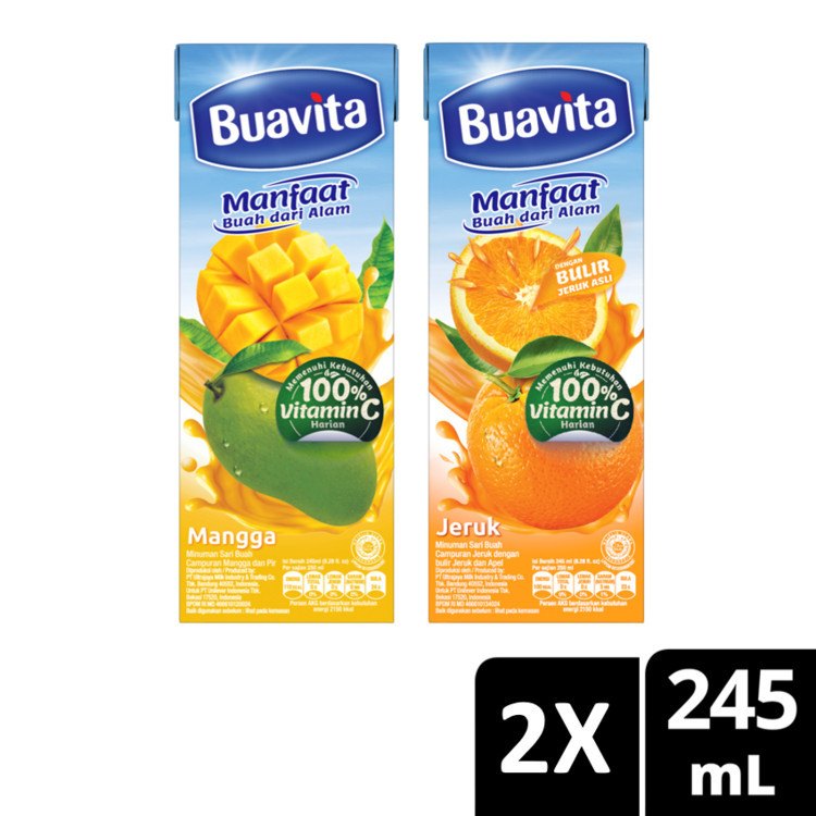 Buavita Orange 250 ml + Buavita Mango 250 ml