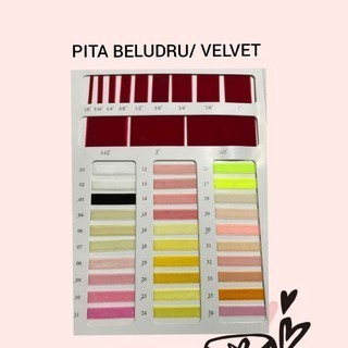 

100Yard - 6 mm | Pita Beludru / Pita Velvet Premium Size 1/4 INCH