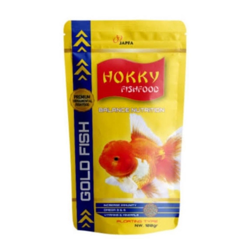 pakan pelet ikan koki / goldfish hokky 100 gram