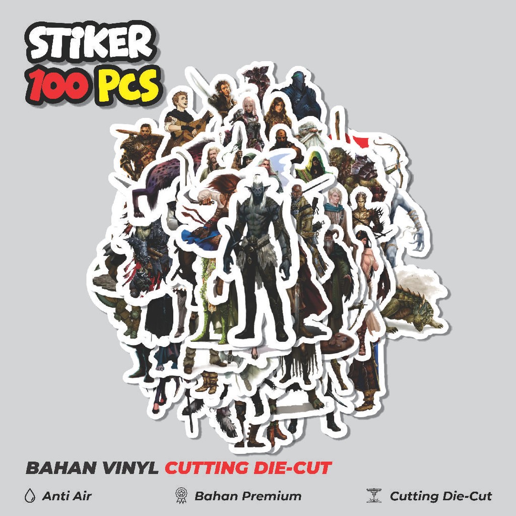 

Terbaru! 50 pcs Stiker Dungeon And Dragons Series 3 Dekorasi Lucu Kreatif untuk Notebook, Skateboard, HP