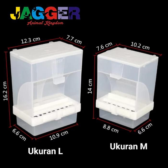 Dispenser Soliter Tempat Pakan Burung Lovebird Parkit Australia - L