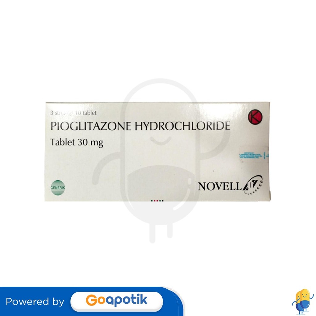 Pioglitazone Hydrochloride Novell 30 Mg Box 30 Tablet