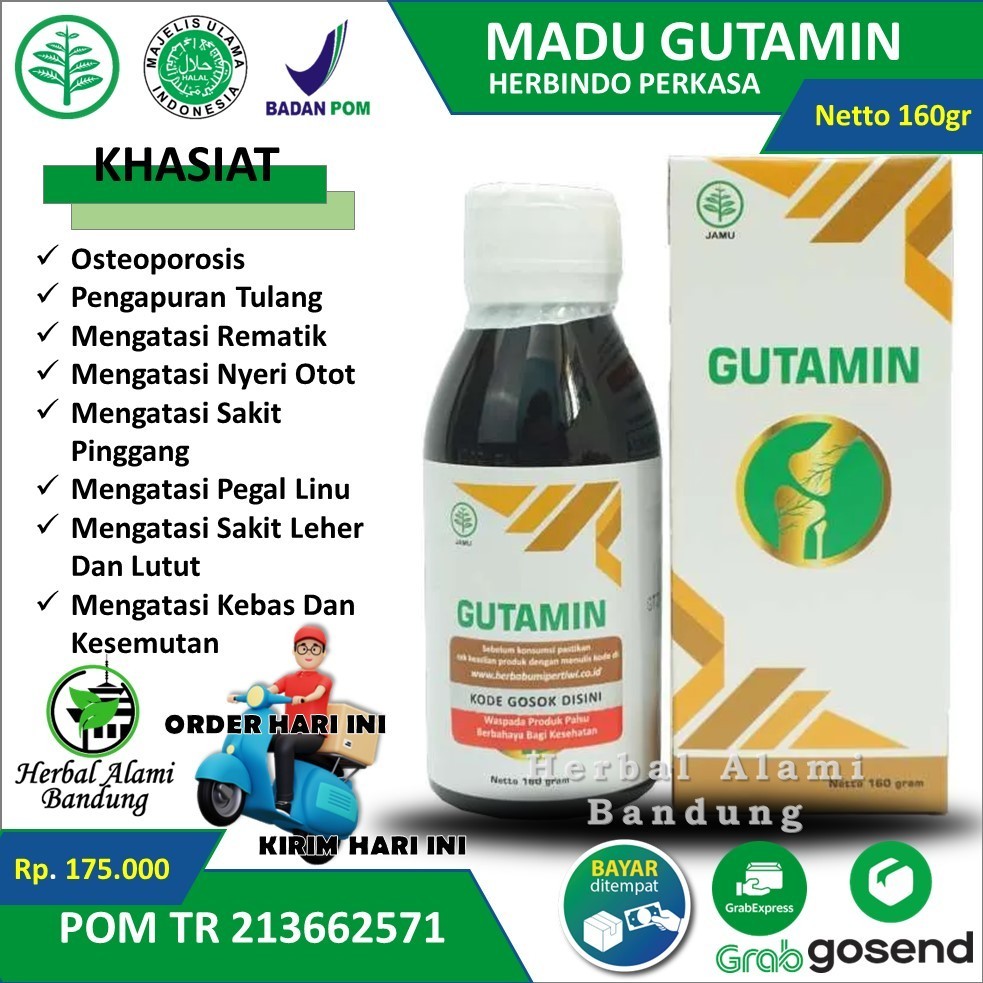 Madu Gutamin Herbal Ori Persendian Obat Asam Urat Kebas Kesemutan Nyeri Sendi TERLARIS