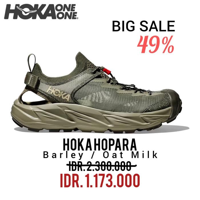 SEPATU RUNNING HOKA HOPARA 2 GREEN ARMY MEN'S HIKING 100% ORIGINAL BNIB / SEPATU SNEAKERS PRIA DAN W