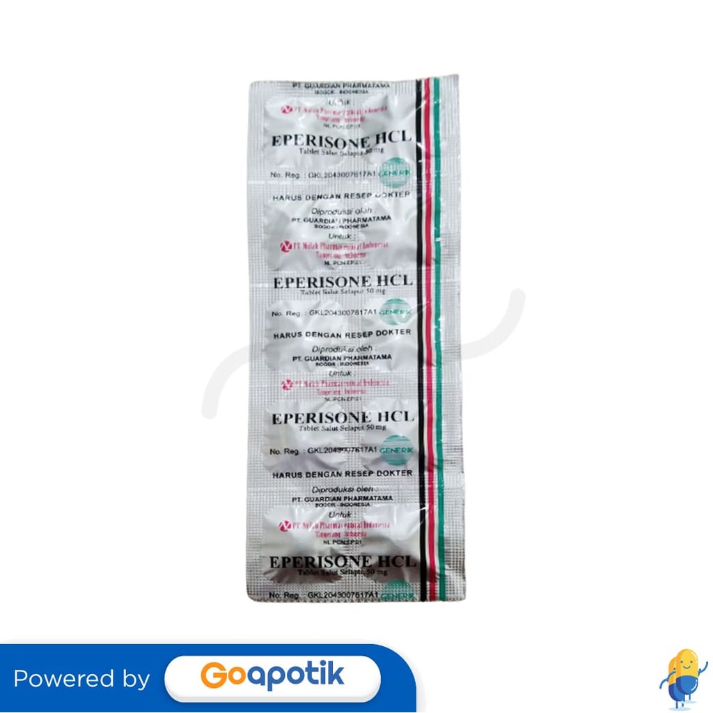 Eperisone Hydrochloride Nulab 50 Mg Strip 10 Tablet
