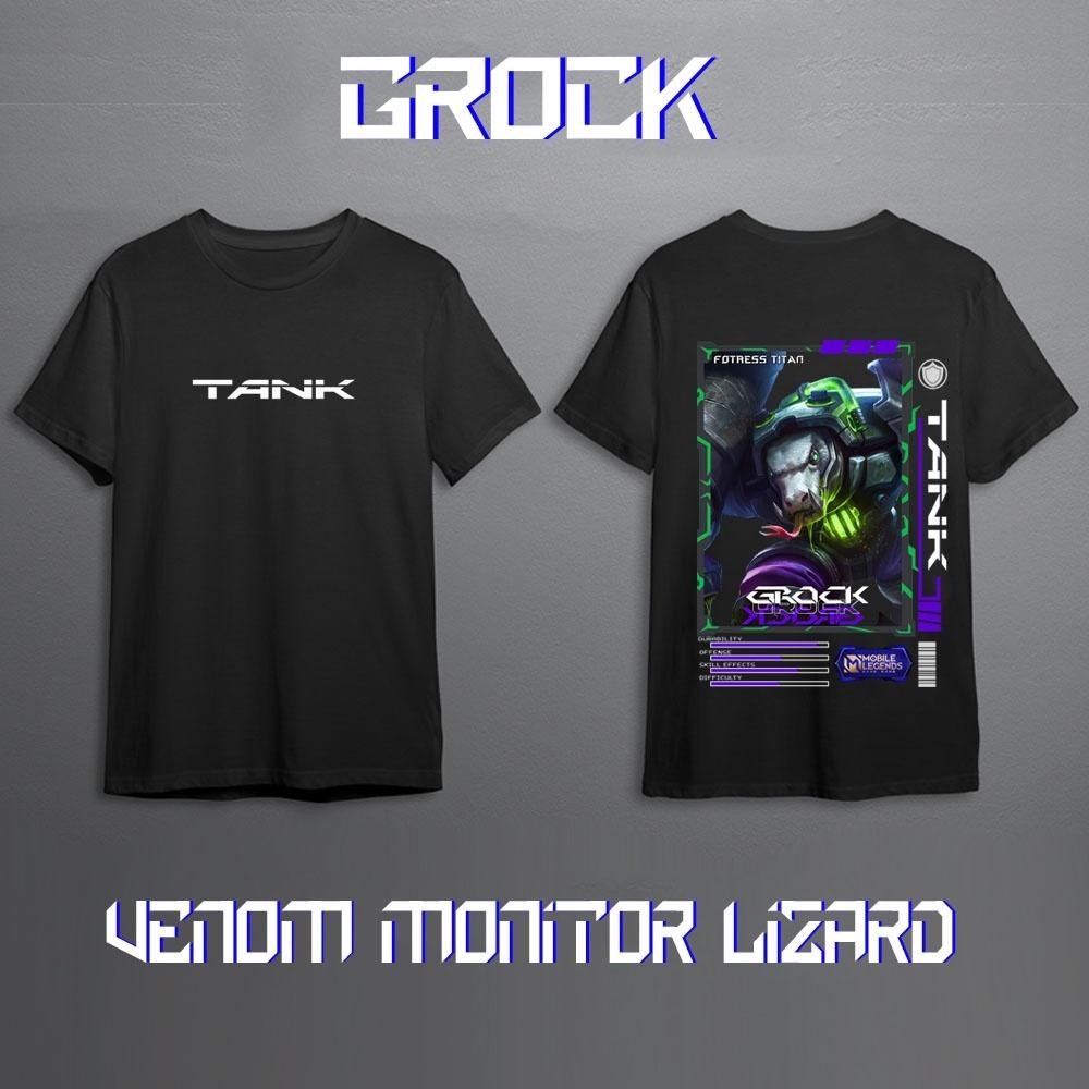 KAOS MOBILE LEGEND GROCK SKIN VENOM SKIN EPIC TERBARU SKIN KEREN KAOS GROCK TANK MLBB