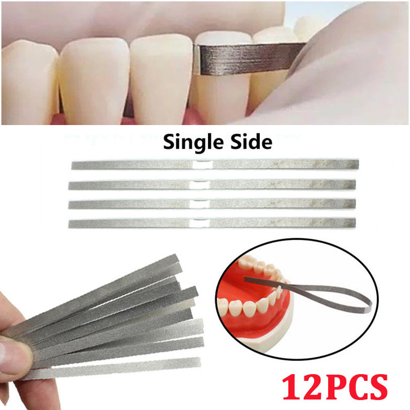 12Pcs/set Kikir Gigi Dental Abrasive Strip Steelcarbo strip Horico . Polishing Finishing penghilang 