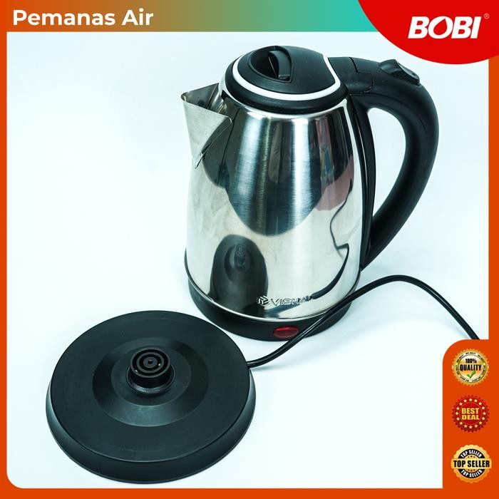 Teko Listrik Kettle Pemanas Air Panas Stainless 2 Liter Electric Elektrik Termos kabel wadah - Termo