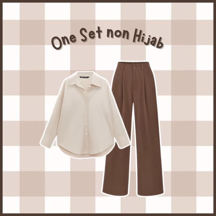 3 IN 1 One Set Hijab Korean Style Outfit Ideas Remaja Kekinian Outfit Hangout Basic Outfit Kemeja Ce