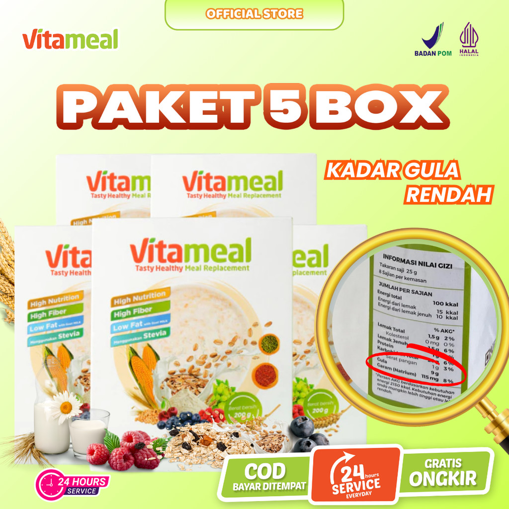 

Pilihan Ehat Vitameal 5 Bo Ereal Multigrain Arapan Ehat Untu Derita Gula Darah Tinggi Membantu