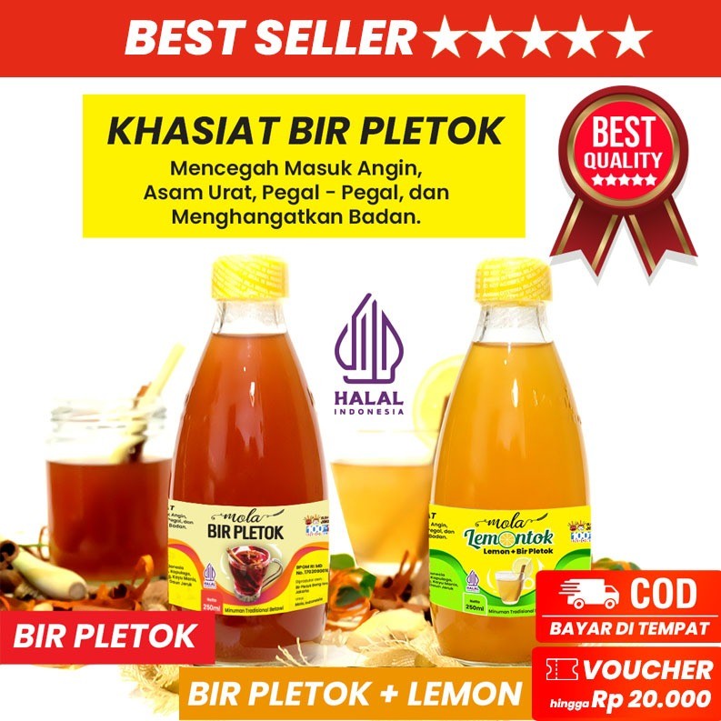 

Mola Bir Pletok Asli Khas Betawi | Bir Lemon HALAL (Non Alkohol)
