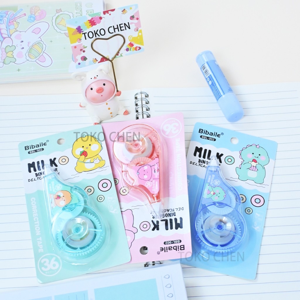 

Penghapus Pena Tipex Kertas Mini Correction Tape Students Stationery School Supplies 6M Multiple Color Tip-ex Modern Anti Kotor