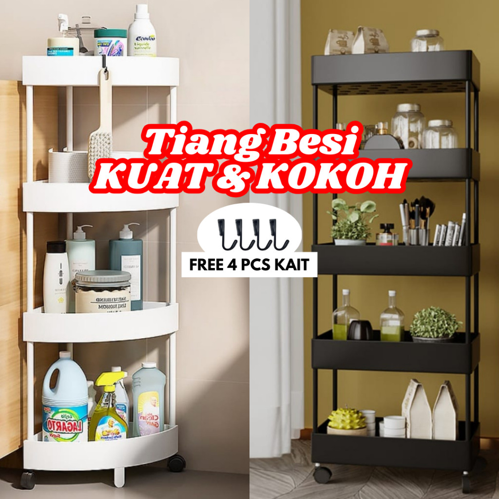 Rak Serbaguna Buku Portable / Rak 2susun / 3susun / 4susun / 5susun / Rak Bumbu Dapur / Rak Sepatu /