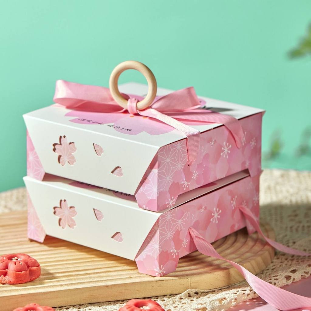 

Box Hampers/ Box Mooncake Sekat 4/ Box Cake Pink / Kotak Kue