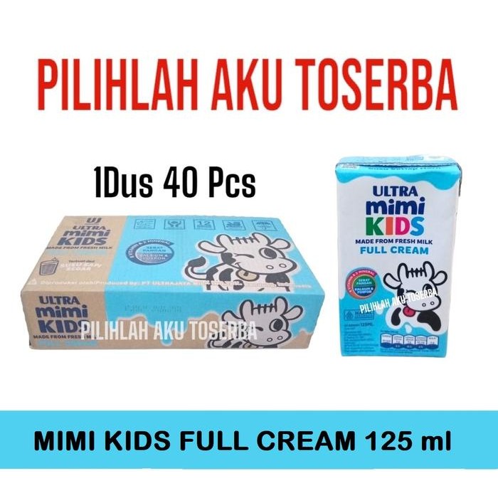 

promo Susu Ultra Mimi Kids FULL CREAM 125 ml - (1 DUS ISI 40 PCS) Milk - Spesifikasi terlaris