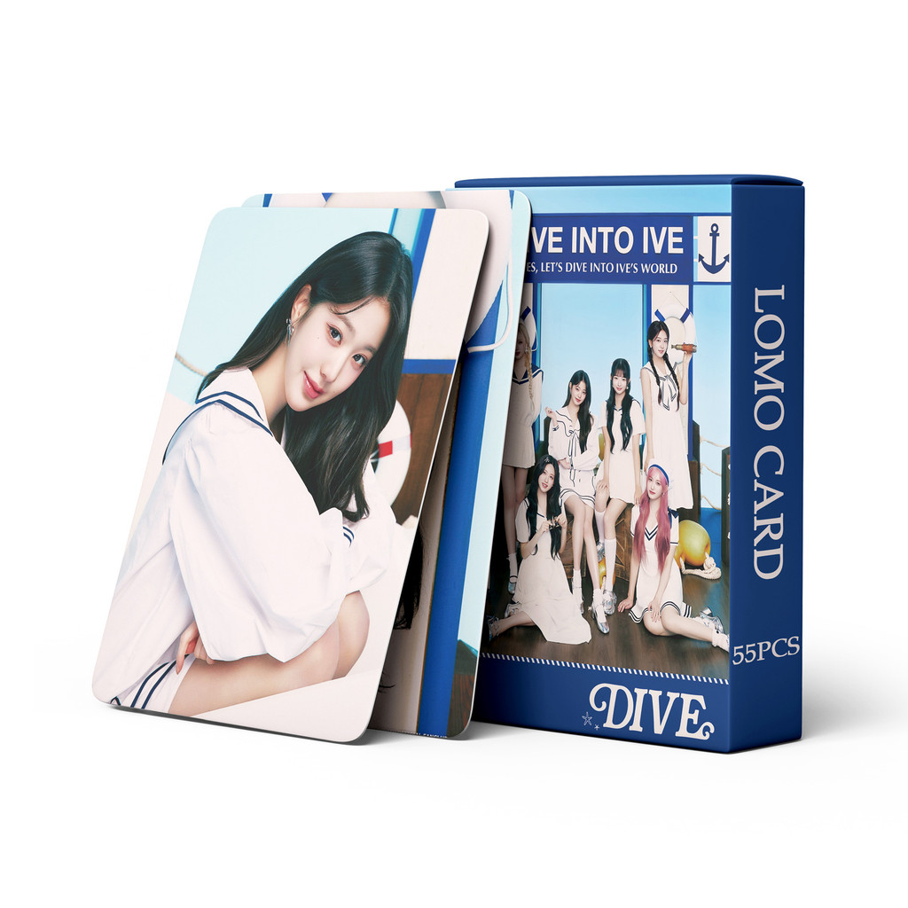 

55 pcs in stock IVE Fan Collection Card DIVE INTO IVE wonyoung Photo card postcard lomo card