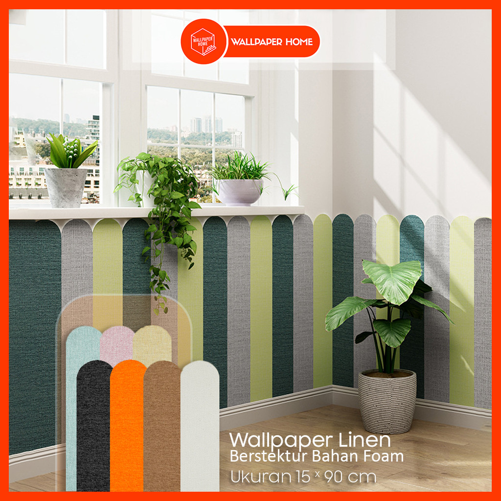 Wallpaper Foam Tahan Lembab, Aman untuk Anak, Stiker Dinding Tempel Anti Air  Untuk Dekorasi Rumah