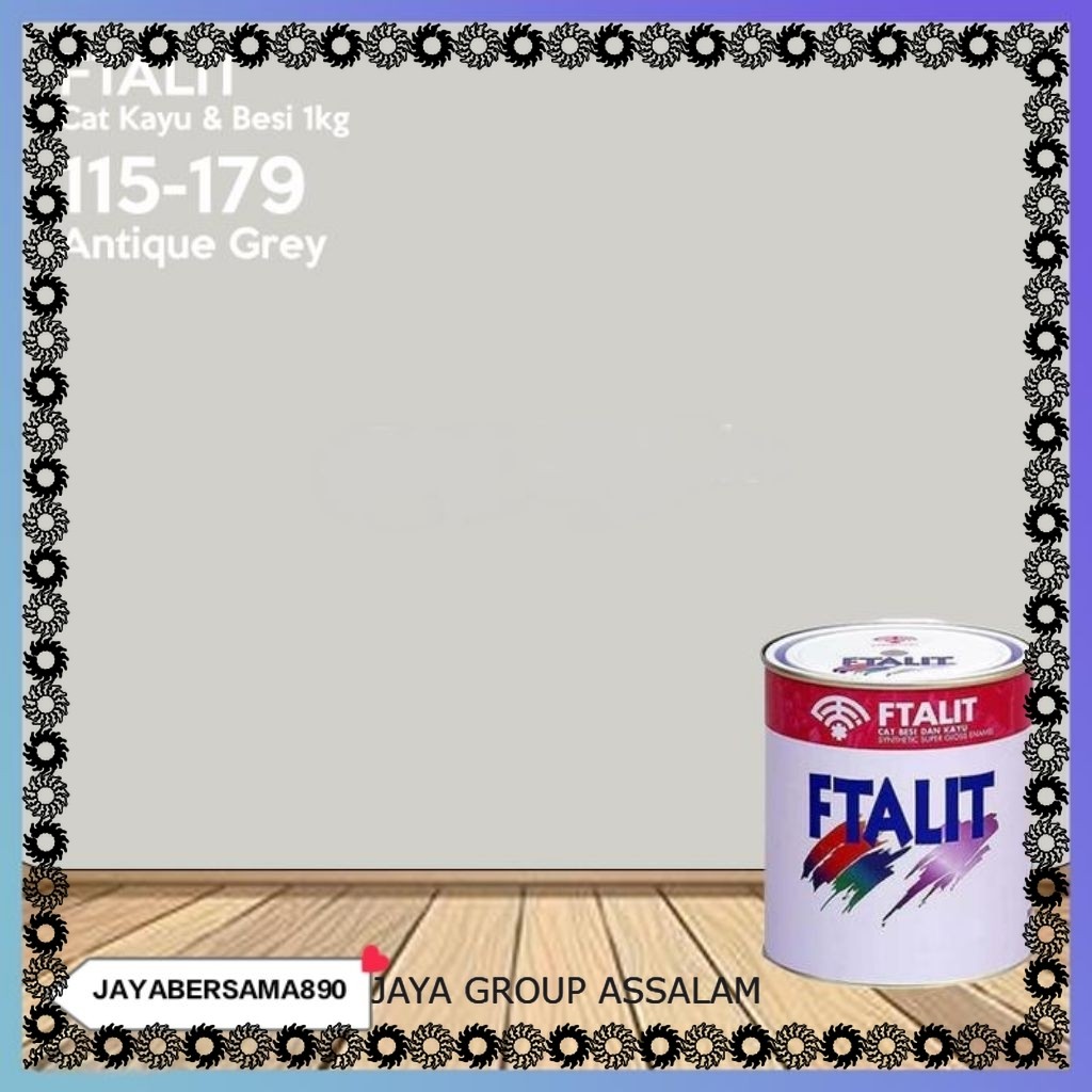Cat minyak Ftalit kansai paint 1kg antique grey 179