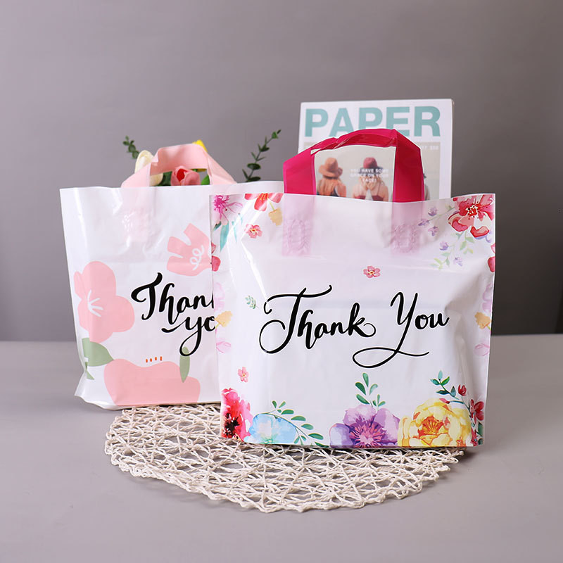 

50pcs Christmas Party Thank You Gift Bag Wedding Birthday Gift Plastic Packaging Bag Decoration Small Business Packaging Bags