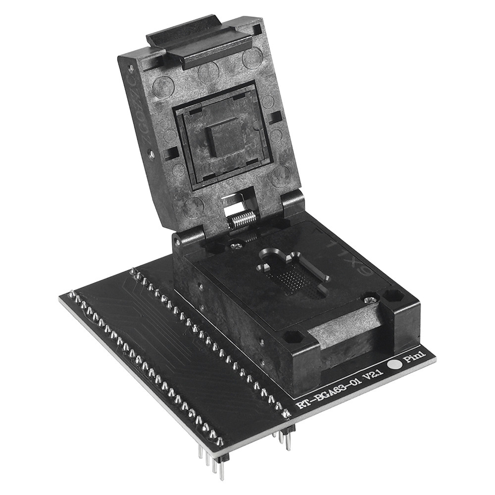 

Original BGA63 Adapter for RT809H Programmer SOCKET RT-BGA63-01 V2.1 0.8MM Smart Calculator Chip Programming Test Clip