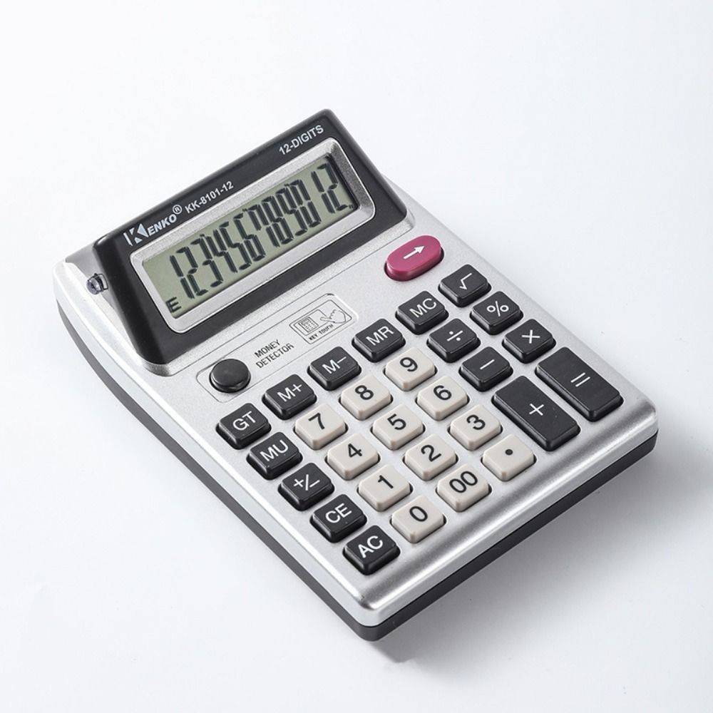 

Dual Screen 12 Digits Calculator Large Screen Display Battery Powered Mechanical Calculator Easy To Use