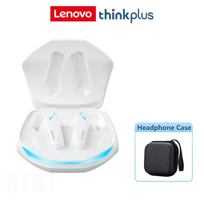 Hot Produk Lenovo GM2 PRO True Wireless Bluetooth Headphone tws Gaming Earphone - Putih+Tas  Terbaik