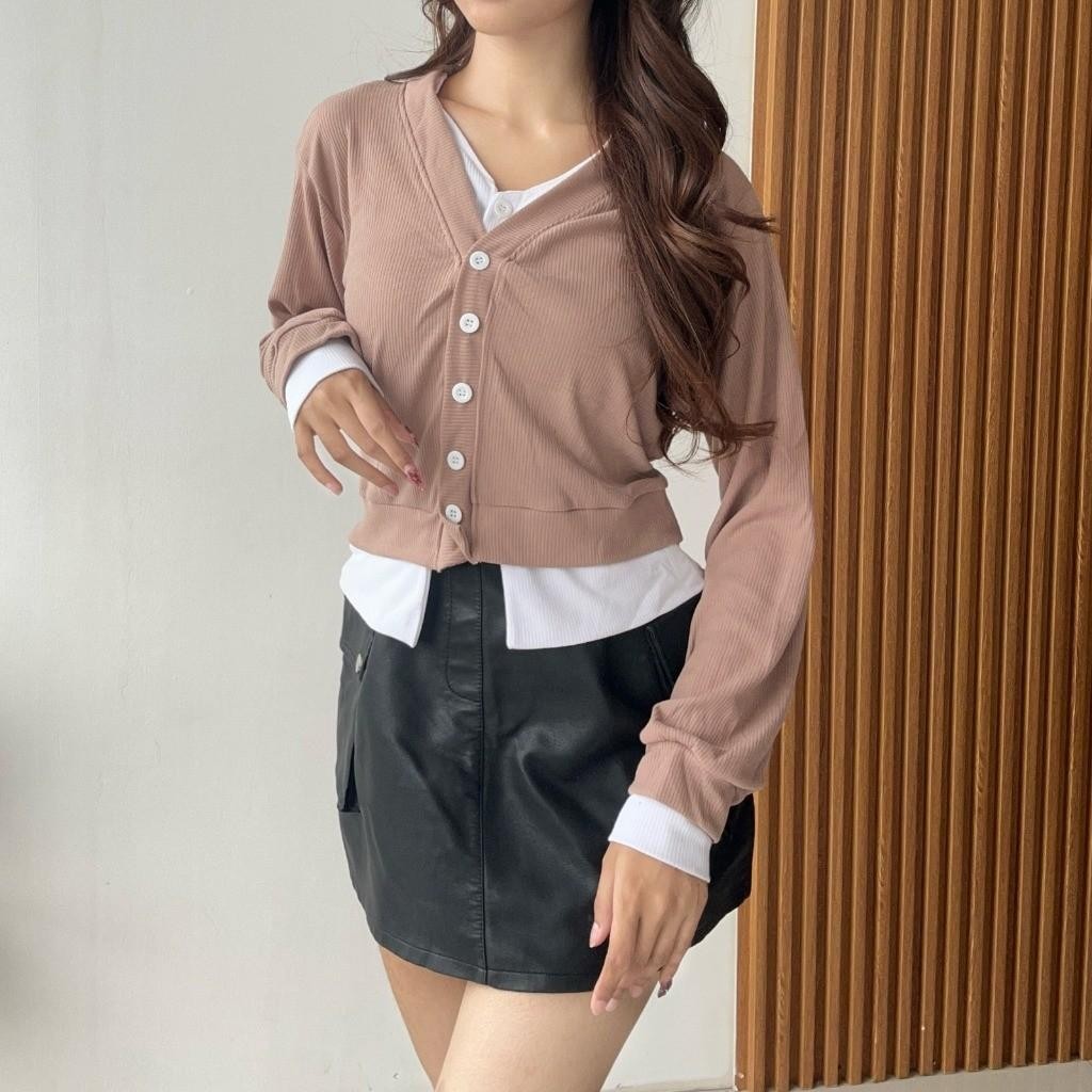 Unchvera Ditto Cardigan Top Knit Atasan Cardy Wanita Korean