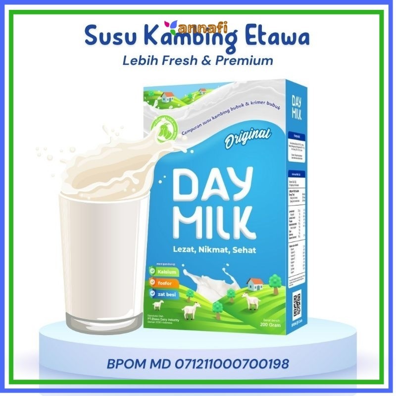 

Daymilk Susu Kambing Etawa/day milk susu kambing asli Halal Bpom 200gram