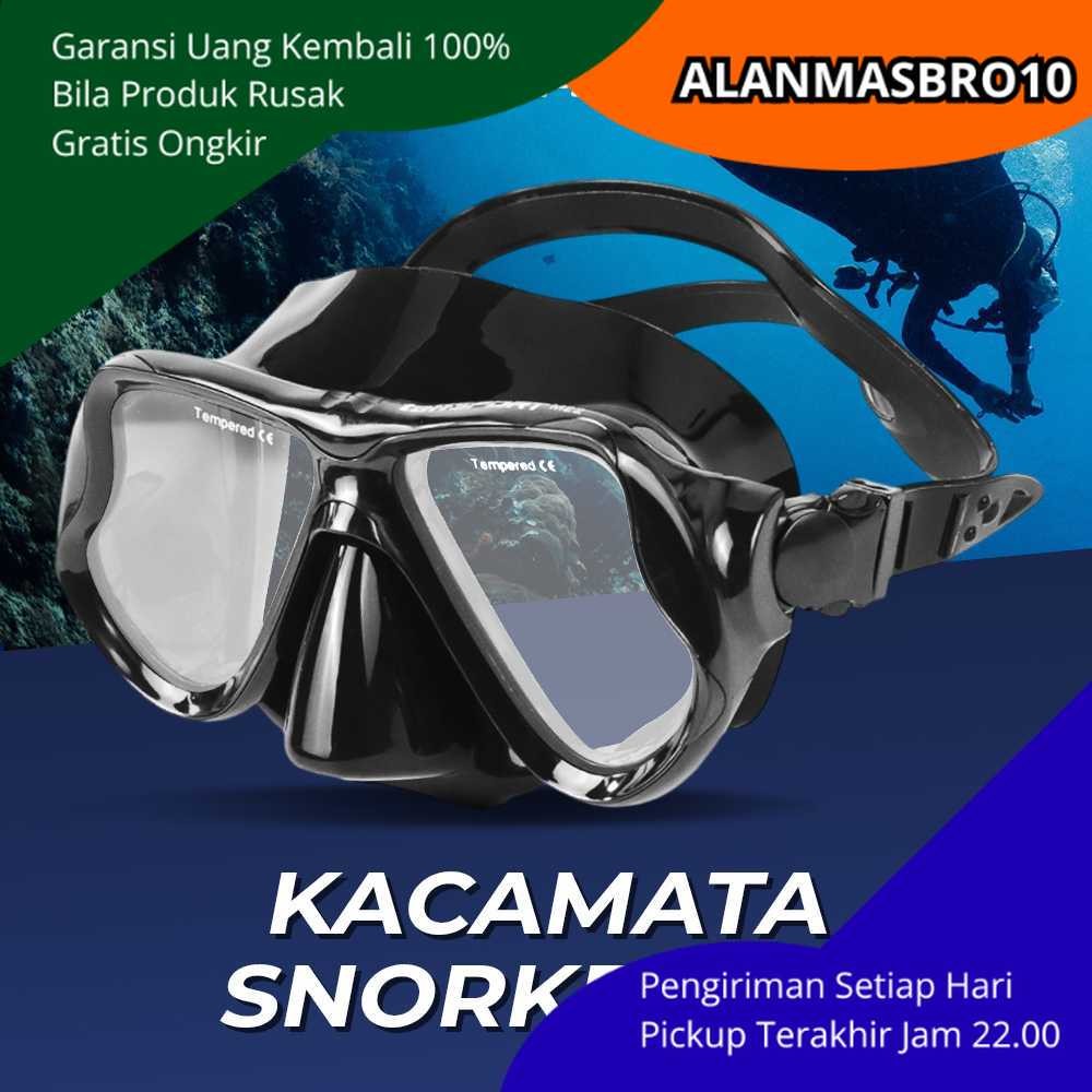 AM10 Kacamata Selam Menyelam Snorkeling Pria Wanita Keren Anti Kabut Original Diving Dewasa Sungai L