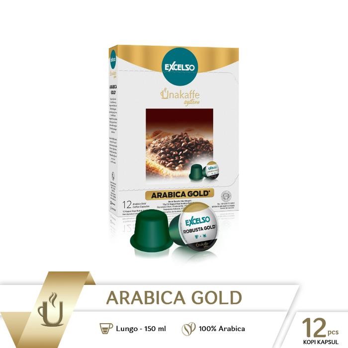 

Coffee Capsule - Kopi Kapsul Excelso Unakaffe Arabica Gold Box