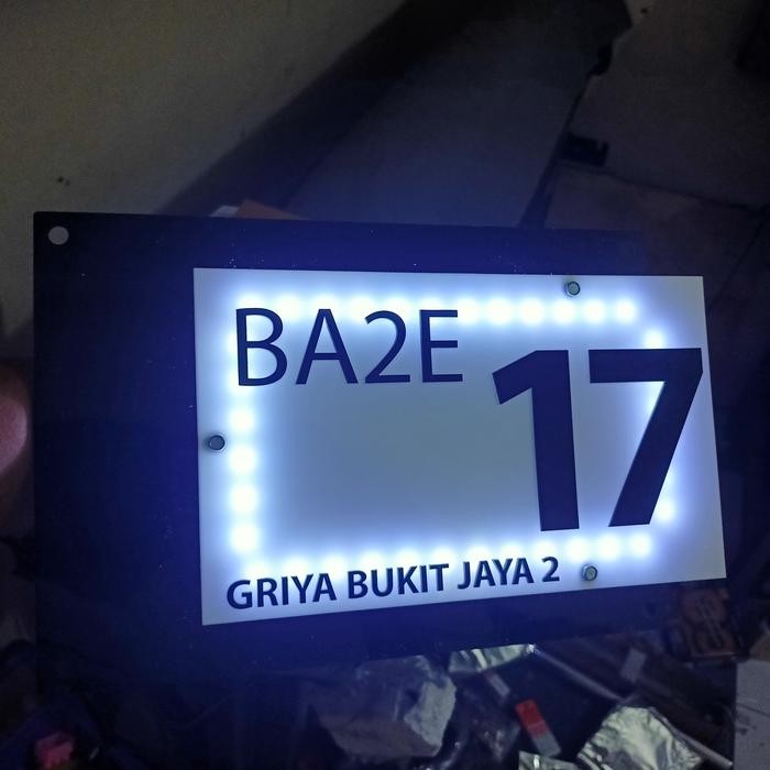 Nomor Rumah Akrilik - LED