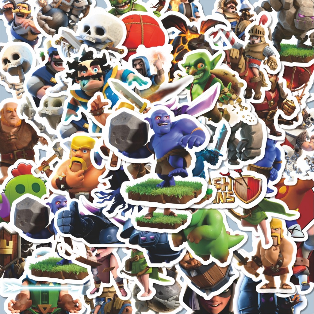 

100PCS Lucu Stiker Clash Of Clans Game Video Series 3 Stiker Aesthetic Stiker Anti Air Stikers Berperekat Waterproof sticker decal buat Motor Helm Buku Journal Koper Casing HP Laptop Botol Minum Hadiah anak