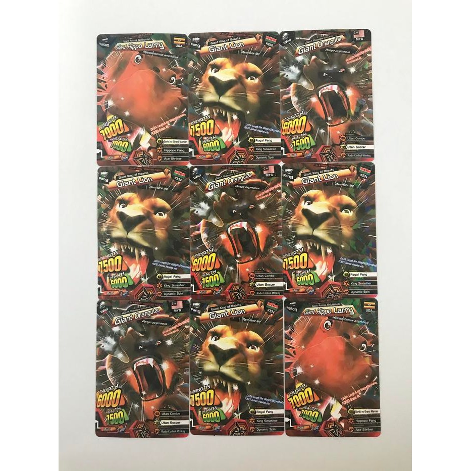 Kartu Strong Animal Kaiser Maximum Special Card Set 9 Pcs (KW)