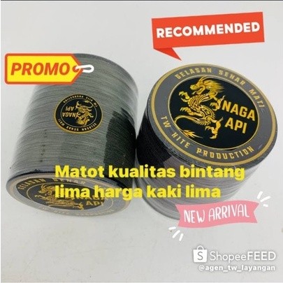 Garis mati 0,22 (tidak ada elastisitas) Naga Api TW, Panjang 2000 yard Murah Berkualitas by TW