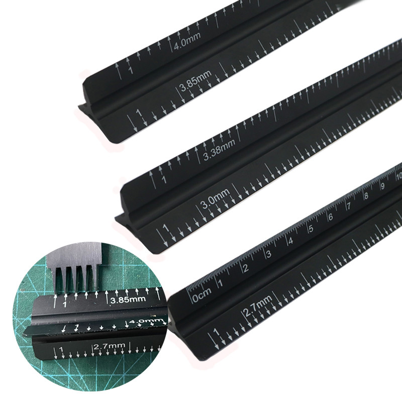 

Leather spacing ruler aluminum alloy multi-functional auxiliary tool for DIY Leathercraft