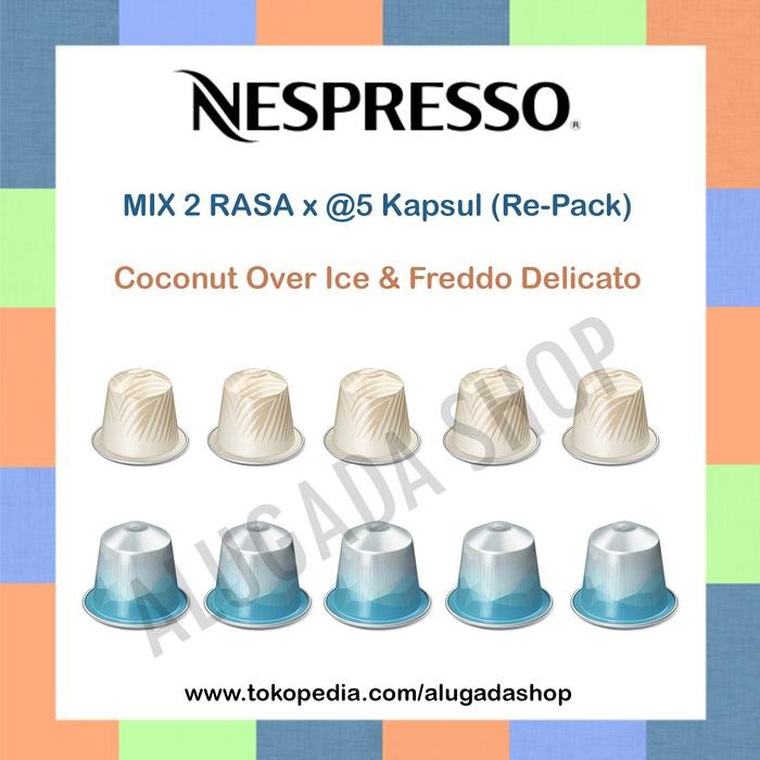

Mix 2 Rasa - Nespresso Capsules Coconut Over Ice & Freddo Delicato