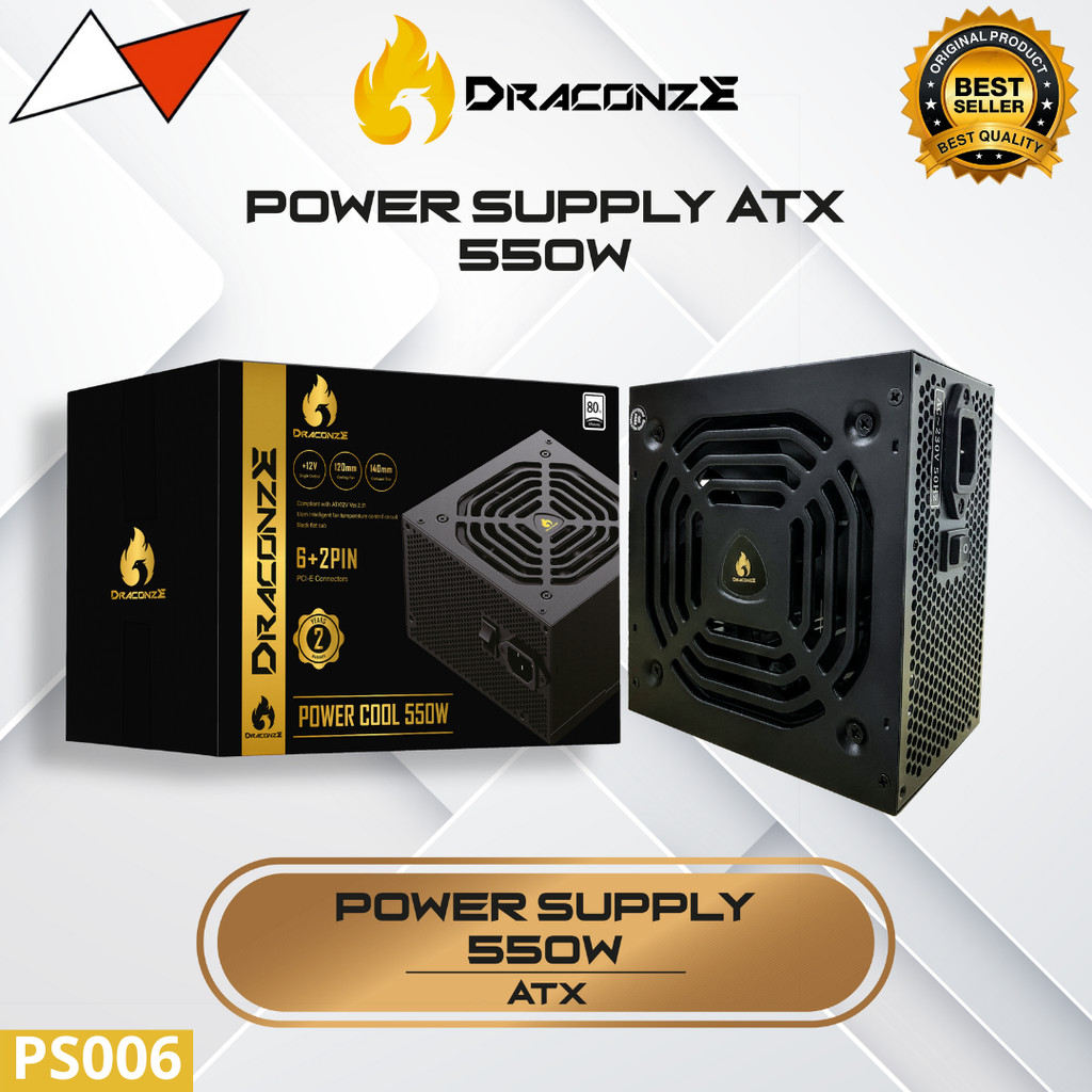 PSU Dragonze 500Watt Gaming | PSU Gaming 550W
