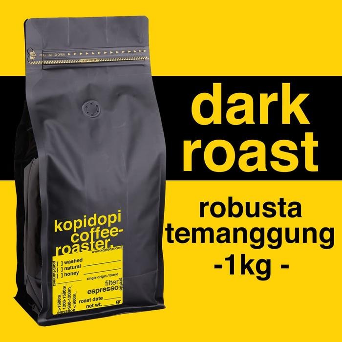 

Kopi Robusta Temanggung DARK ROAST 1 kg 1kg - Biji Utuh