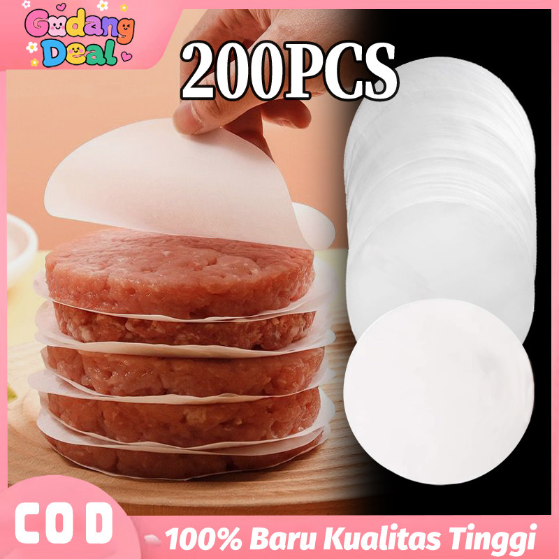 

Baking Paper Bulat/Alas Daging Bakpao/Alas Patty/Paper Burger/Kertas Alas Bapao Round Wax/200 Pcs