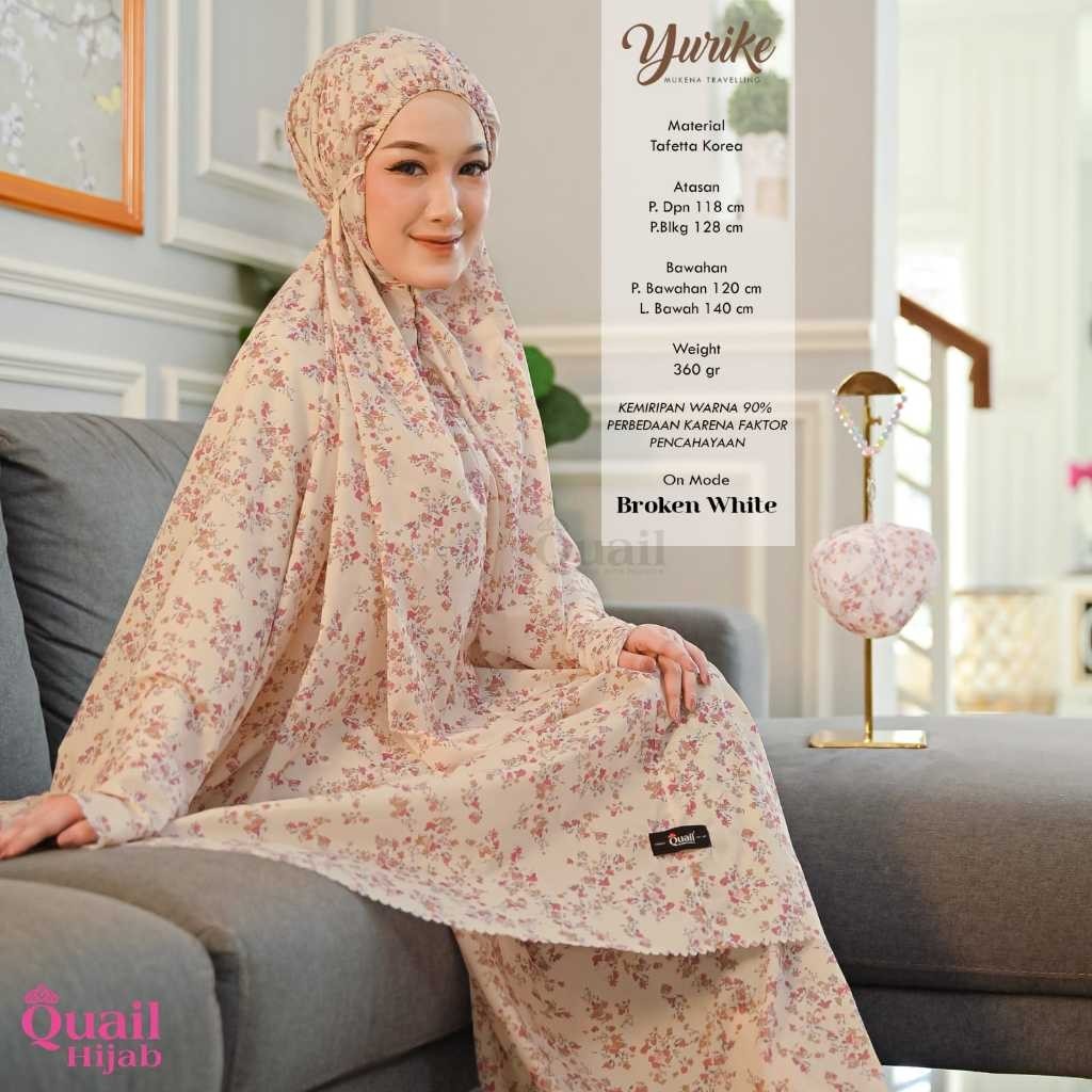 Yurike Mukena Travelling Original Quail Hijab Mukena Material Tafetta Korea Mukena Travel Quail Hija