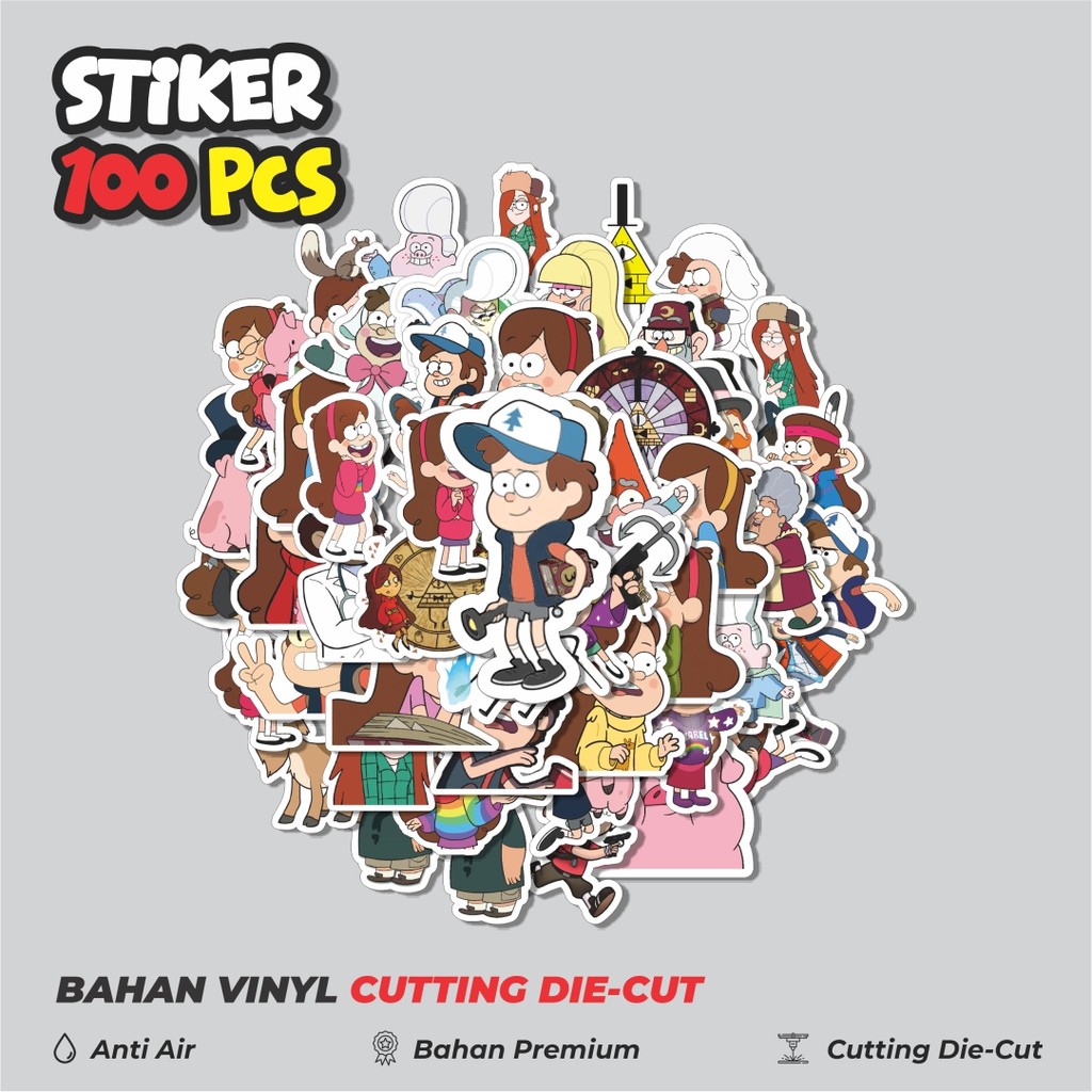 

Terbaru! 50 pcs Stiker Kartun Series Gravity Falls Karakter Mix 2 Dekorasi Lucu Kreatif untuk Notebook, Skateboard, HP