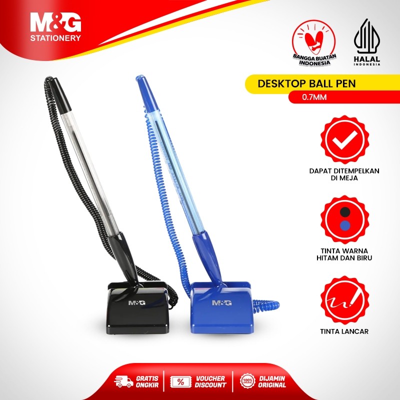 

M&G Desktop Ball Pen Blue and black 0.7mm1pc/OPP bag Pena MejaTinta Hitam dan Biru