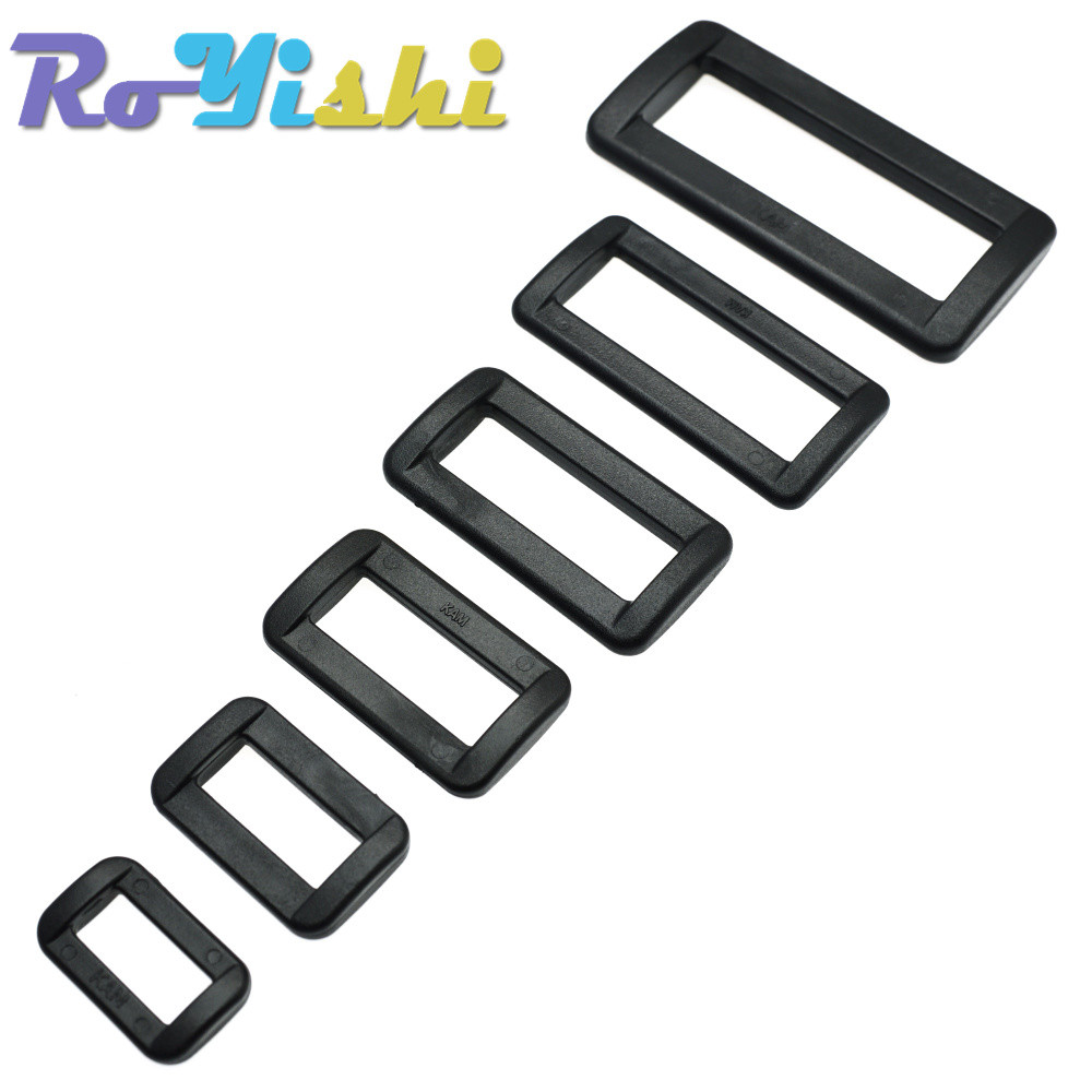 

10 Pcs/Pack Plastic Loops Looploc Rectangle Rings Adjustable Buckles For Backpacks Straps