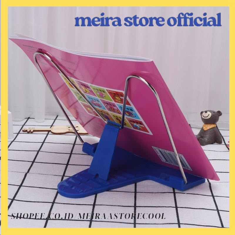 

N7MA Adjustable Metal Book Stand Fordable Portable Document Book-Reading Holder