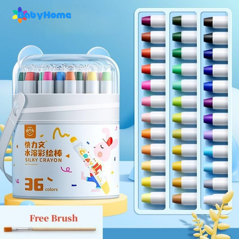 

Babyhome Crayon Putar Washable 24/36 Color Crayon for Kids Tidak Beracun Yang Dapat Dicuci Seni Gambar Pastel Minyak Crayon Tidak Kotor Ditangan Washable Non Toxic Krayon Anak-anak