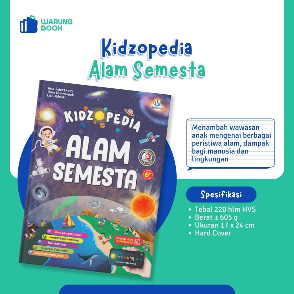 

buku Kidzopedia Alam Semesta ensiklopedia edukasi pengetahuan sains astronomi anak Ziyadbooks Official